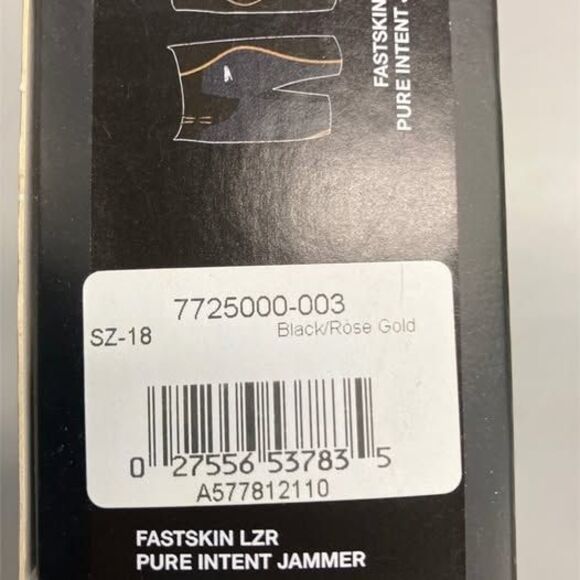 Speedo Fastskin LZR Pure Intent Kneeskin Tech Suit Black Rose Gold Size 18 New - Picture 2 of 3